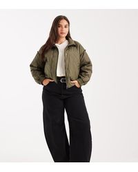 ONLY - Giacca Bomber Corta Kaki Trapuntata - Lyst