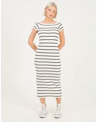 Brave Soul - Cotton Jersey Scoop Neck Midi Dress - Lyst