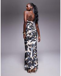 gold metallic knit midi dress Gold Metallic Knit Side Slit Lace Maxi Dress | Maxi Dress