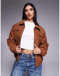 The Couture Club - Oversized Faux Suede Western Jacket - Lyst