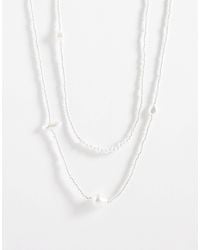 ASOS - 2 Pack Stationed Pearl Necklace - Lyst