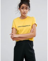 Adolescent Clothing Great Personality T-shirt - Yellow