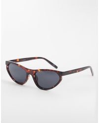 ASOS - Slim Angular Cat Eye Sunglasses - Lyst