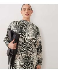 ASOS - Asos Design Curve Batwing Zebra Maxi Dress - Lyst