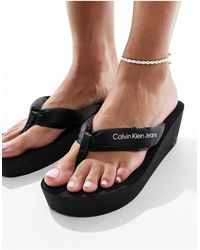 Calvin Klein - Padded Wedge Sandals - Lyst