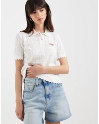 Tommy Hilfiger - – polo-pullover aus pointelle - Lyst