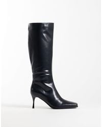 Glamorous - Square Toe Heeled Knee Boots - Lyst