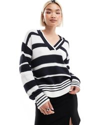 French Connection - – gestreifter college-pullover - Lyst