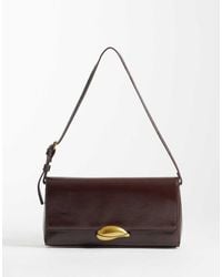 ASOS - Borsa Da Spalla Color Cioccolato Con Dettagli - Lyst