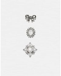 Stradivarius - Set Of 3 Jewel Brooches - Lyst