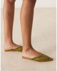 ASOS - Levant Pointed Flat Mules - Lyst