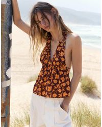 Pull&Bear - Floral Halter Top - Lyst