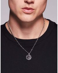 ASOS - Collier chaîne en acier inoxydable étanche avec pendentif boussole - Lyst