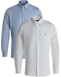 French Connection - 2 Pack Cotton Long Sleeve Oxford Shirt - Lyst