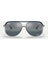 Ray-Ban - Bill Square Polarised Sunglasses With Transparent Mirrored Lens - Lyst