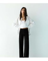 Pull&Bear - Petite Straight Leg Trousers - Lyst