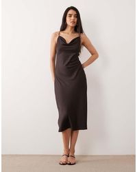 ONLY - Cowl Neck Midi Dress - Lyst