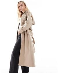 Vero Moda - Longline Belted Trench Coat - Lyst