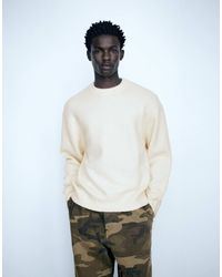 Pull&Bear - Basic-pullover mit rundhalsausschnitt - Lyst