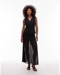 ASOS - Tailored Chiffon Layer Maxi Skirt - Lyst