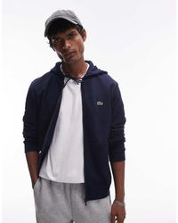 Lacoste - Felpa Con Cappuccio Con Zip - Lyst