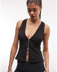 Weekday - Zip Up Woven Top - Lyst