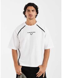 ASOS - Heavyweight Boxy Oversized T-shirt With Chest Graphic - Lyst