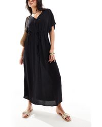 Vero Moda - Sheer Maxi Kimono Beach Dress - Lyst