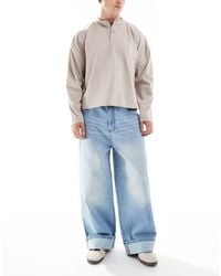 Pull&Bear - Super baggy Fit Roll Up Jeans - Lyst