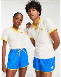 adidas Originals - Adicolor - t-shirt à col en v style années 70 - Lyst