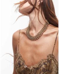 Mango - Triple Chain Necklace - Lyst