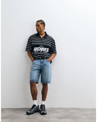 ASOS - Oversized Polo With And Stripe - Lyst