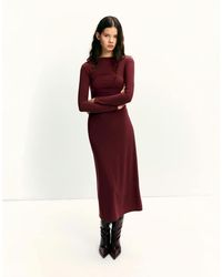 Pull&Bear - Soft Draped Midi Dress - Lyst
