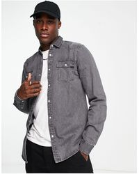 New Look - Camicia di jeans stile western slavato - Lyst