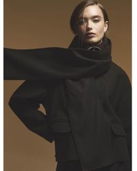 ONLY - Scarf Detail Funnel Neck Jacket - Lyst