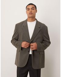 ASOS - Blazer oversize ample en flanelle à rayures fines - Lyst