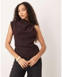 Mango - Asymmetric Sleeveless Top With Hardware Detail - Lyst