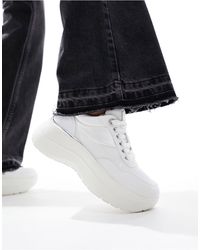 ALDO - Etiene - sneakers bianche e argento con suola super spessa - Lyst