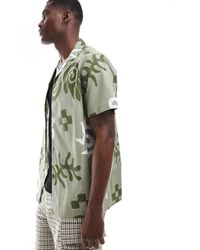 ASOS - Relaxed Revere Shirt With Abstract Print - Lyst