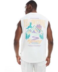Only & Sons - Oversized Hemd Met Yellowstone-Print Op De Achterkant - Lyst