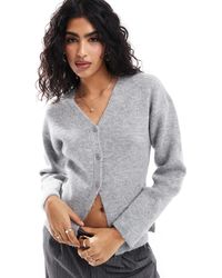 ASOS - Structured V Neck Cardigan With Split Hem - Lyst