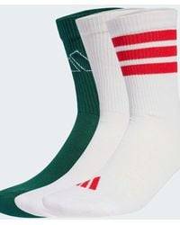 adidas Originals - Pack De 3 Pares De Calcetines De Color Blanco Y Ciruela Empolvado Con Logo De - Lyst