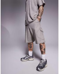 Bershka - Distressed Co-ord Short - Lyst