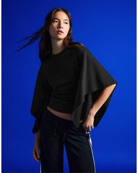 Bershka - Short Sleeve Cape T-shirt - Lyst