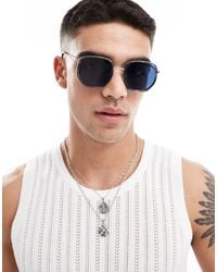 ASOS - – runde sonnenbrille aus metall - Lyst
