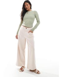 ASOS - Petite – gewaschene, verkürzte hose - Lyst