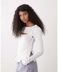 Weekday - Top Met Lange Mouwen En Bolero-Detail - Lyst