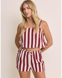 Nobody's Child - Pillar Linen Blend Drawstring Shorts - Lyst
