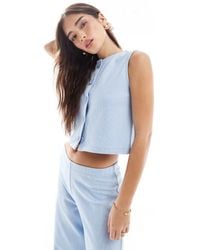 Miss Selfridge - Soft Rib Knit Vest - Lyst