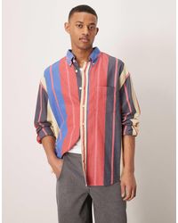 GANT - Chemise oversize en crépon à rayures - Lyst